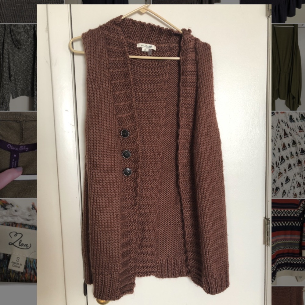 Long sweater vest/ cardigan